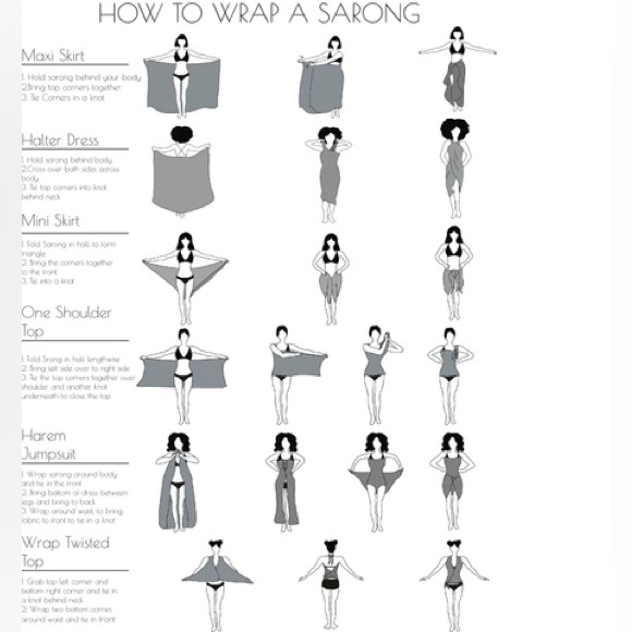 Navy Sarong Beach Cover-Up - Picture 7 of 7